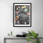 Tableau Noir La Vie est Ce Que Vous en Faites Broderie Diamant