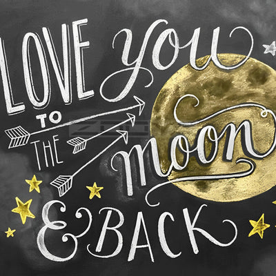 Tableau Noir Lune Broderie Diamant