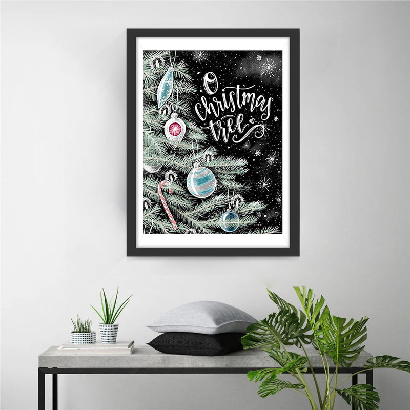 Tableau Noir Noël Broderie Diamant