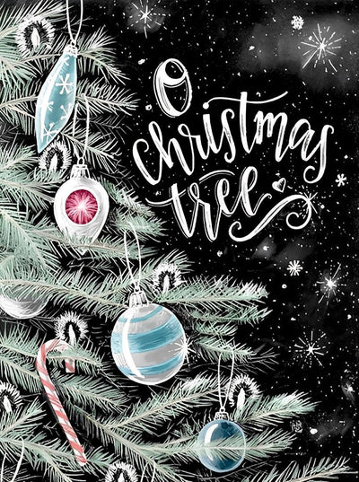 Tableau Noir Noël Broderie Diamant