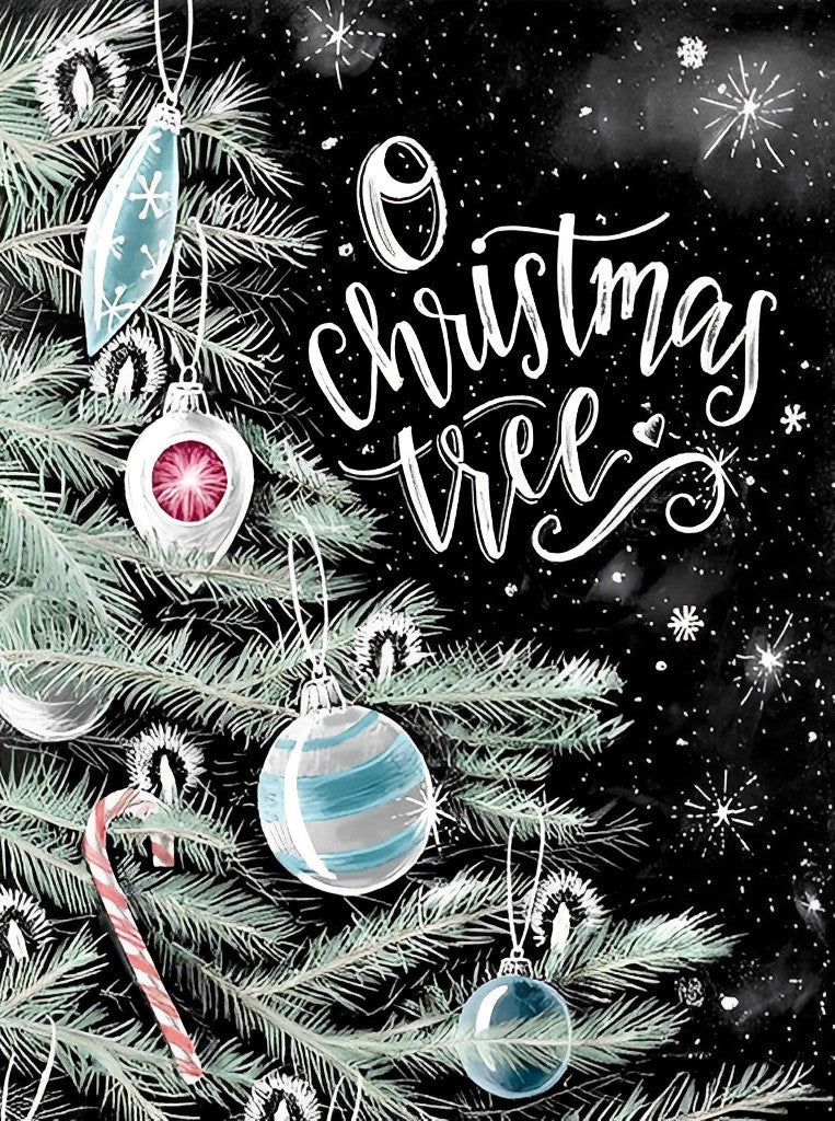 Tableau Noir Noël Broderie Diamant