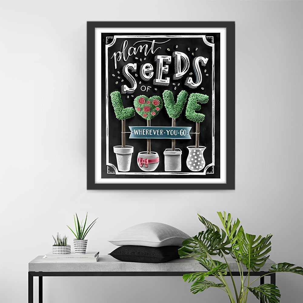 Texte Amour Broderie Diamant