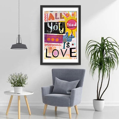 Texte d'Amour Broderie Diamant