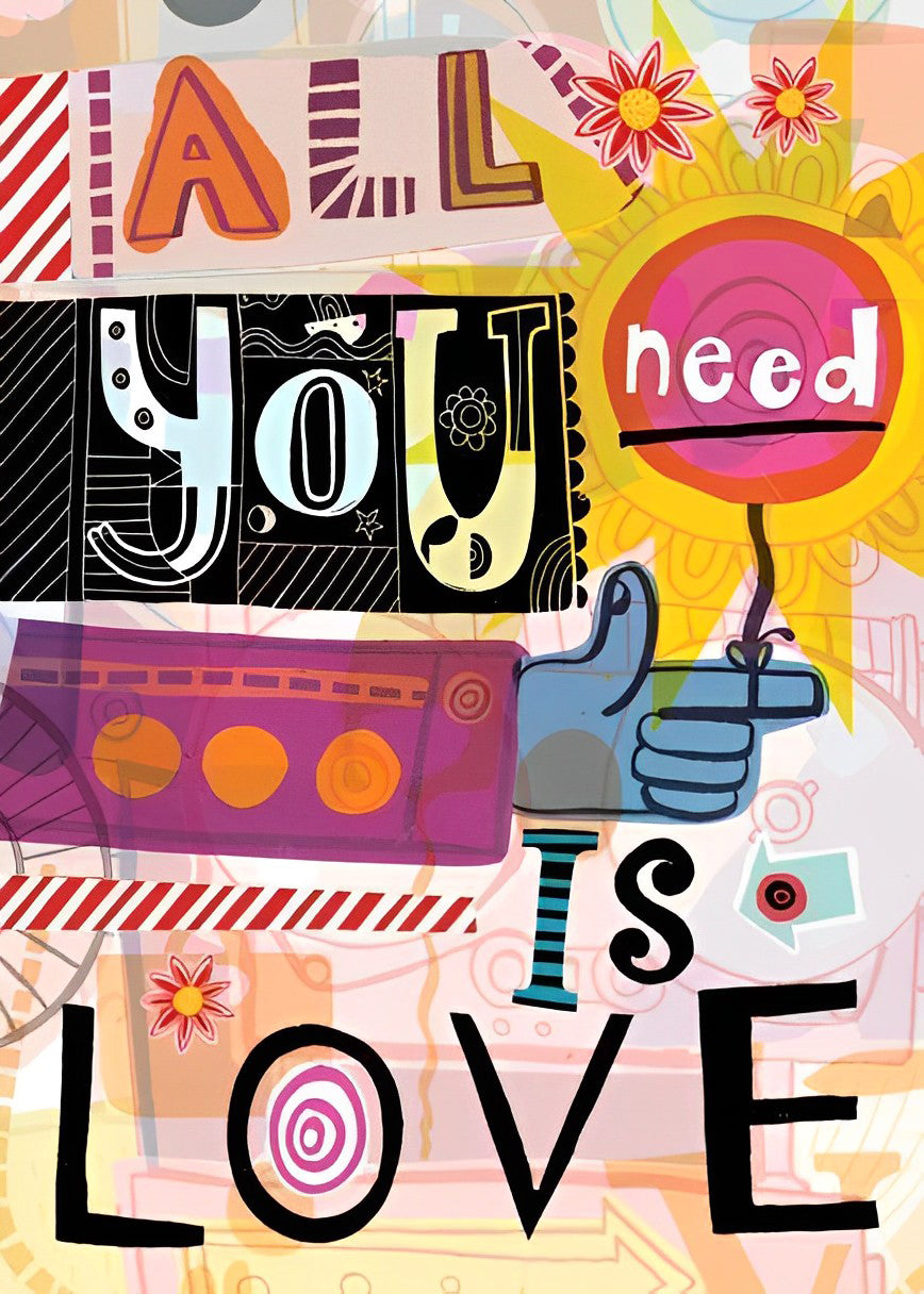 Texte d'Amour Broderie Diamant