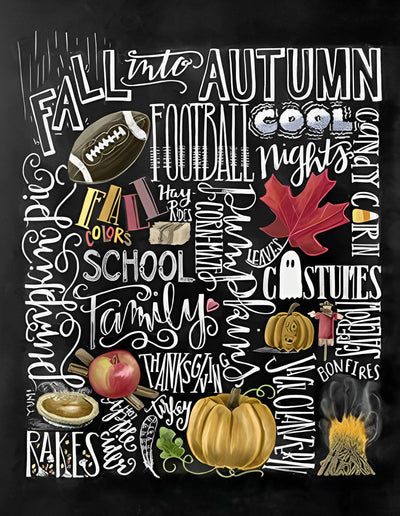 Texte d'Automne Broderie Diamant