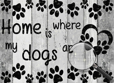 Texte de Chien Broderie Diamant