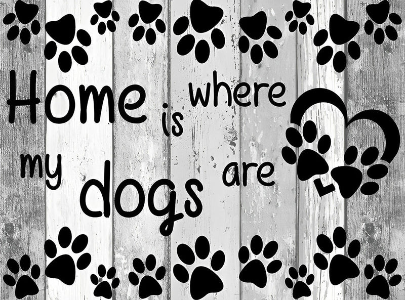 Texte de Chien Broderie Diamant