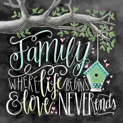 Texte de Famille et Branche Broderie Diamant