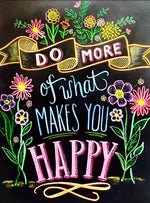 Texte et Fleurs Broderie Diamant