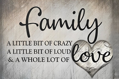 Texte Family et Amour Broderie Diamant