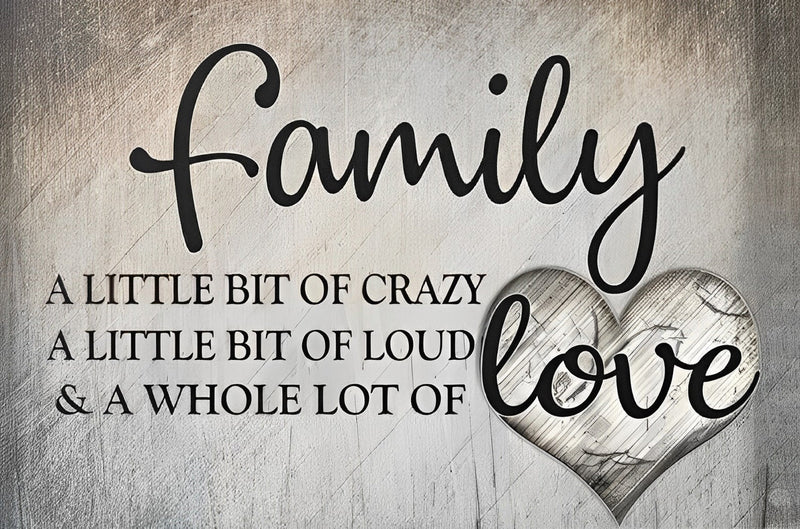 Texte Family et Amour Broderie Diamant