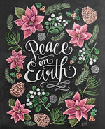 Texte Paix sur Terre Broderie Diamant