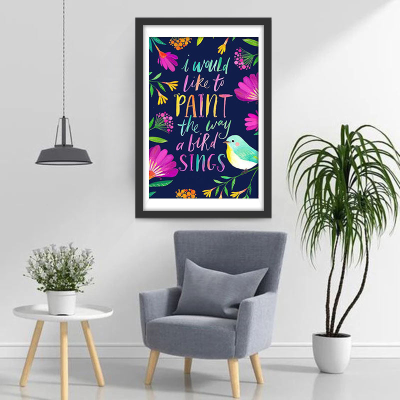 Texte Peinture Broderie Diamant