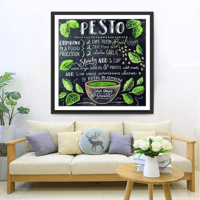 Texte Pesto Broderie Diamant