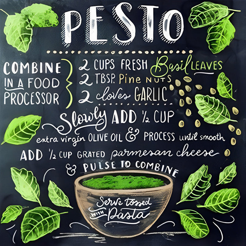 Texte Pesto Broderie Diamant