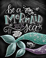 Texte Sirène Broderie Diamant