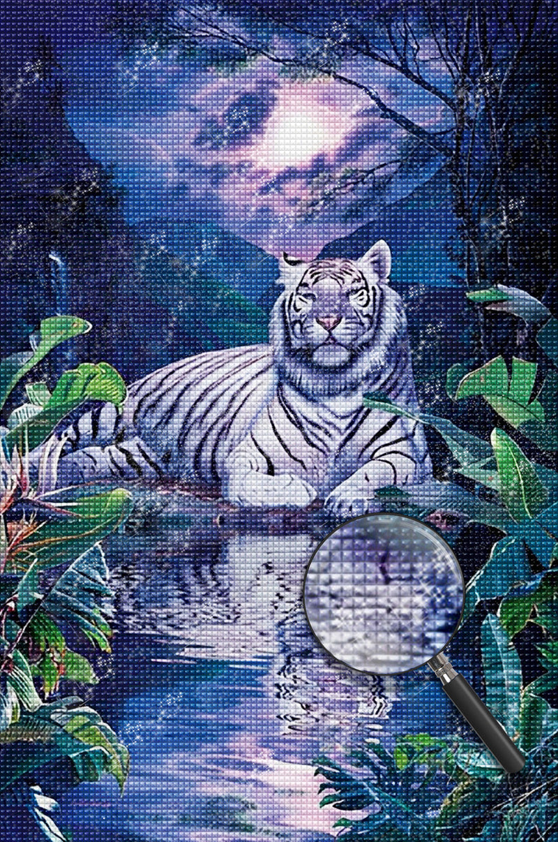 Tigre Blanc au Bord de l&