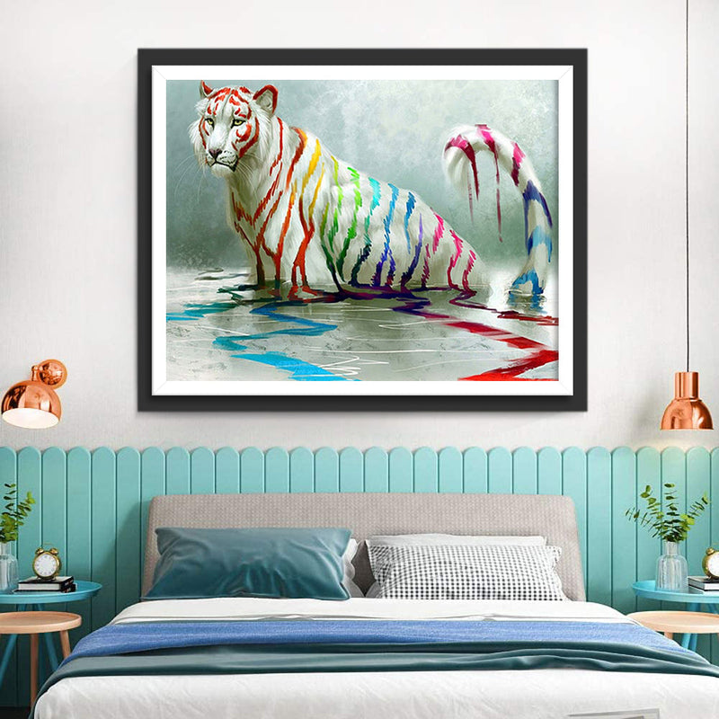 Tigre Blanc avec des Motifs d&