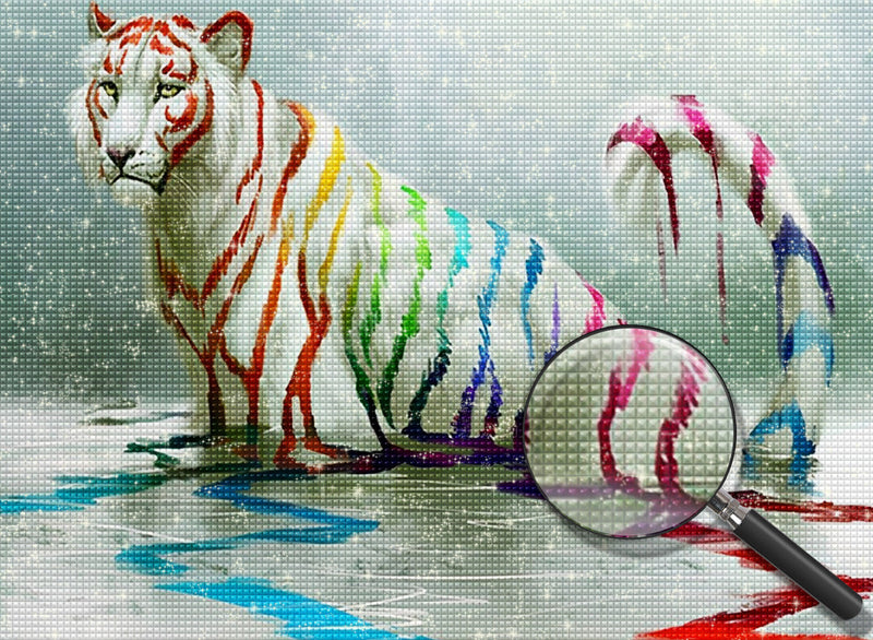 Tigre Blanc avec des Motifs d&
