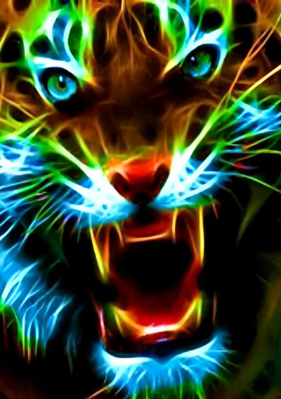 Tigre Coloré Broderie Diamant