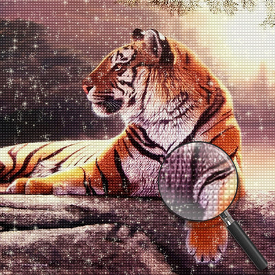 Tigre du Bengale Elegant Broderie Diamant