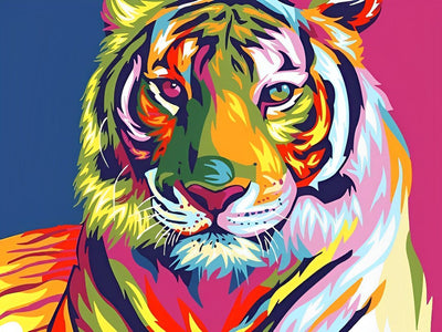 Tigre du Bengale Sérieux Broderie Diamant