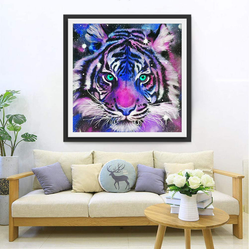 Tigre Violet Broderie Diamant