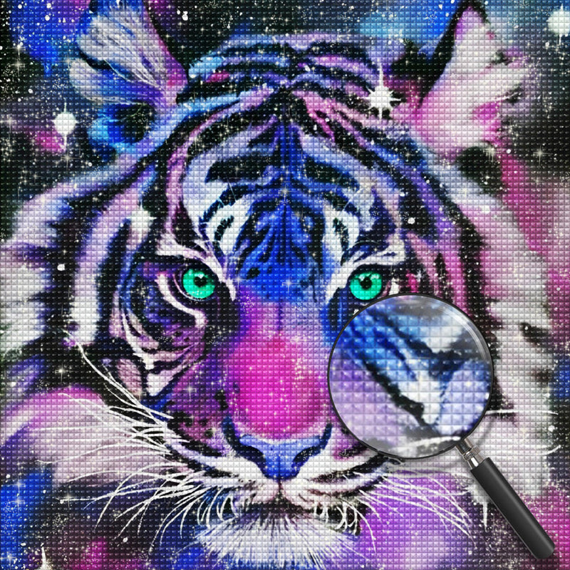 Tigre Violet Broderie Diamant