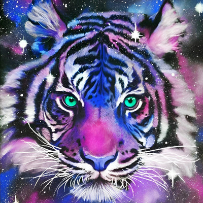 Tigre Violet Broderie Diamant