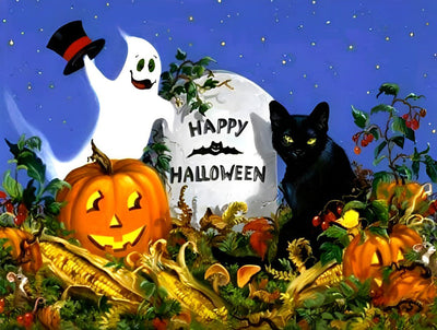 Tombe d'Halloween Broderie Diamant