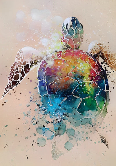 Tortue Colorée Broderie Diamant
