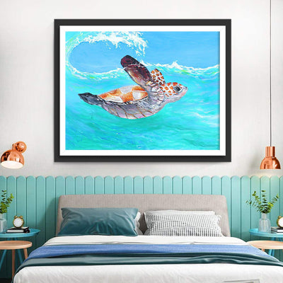 Tortue Roux Broderie Diamant