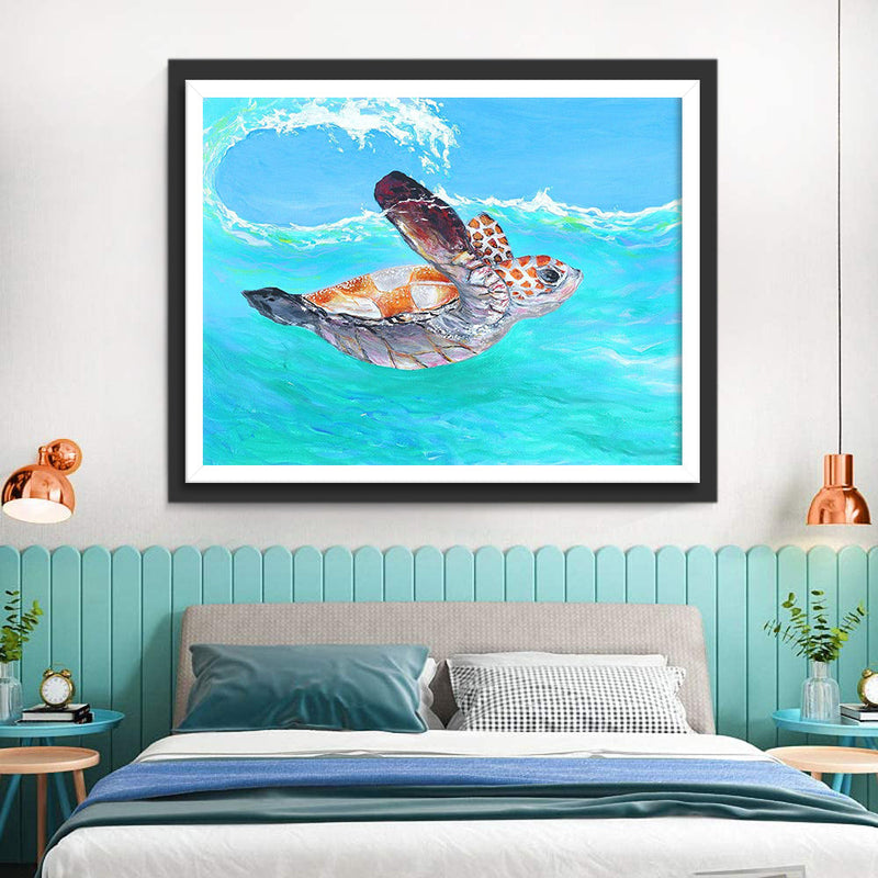 Tortue Roux Broderie Diamant