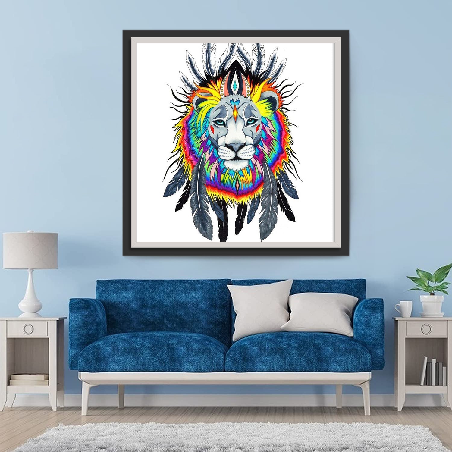 Totem du Lion Broderie Diamant
