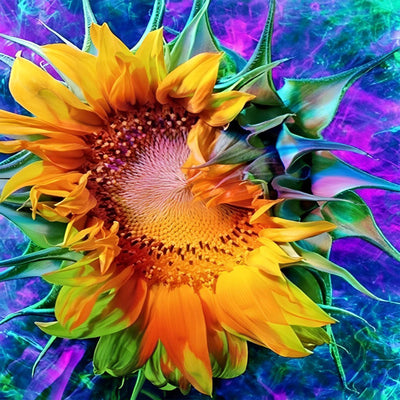 Tournesol dans le Monde Fantastique Broderie Diamant