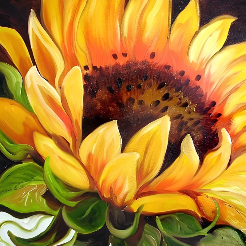 Tournesol Délicat Broderie Diamant