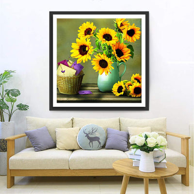 Tournesols et les Lettres Broderie Diamant