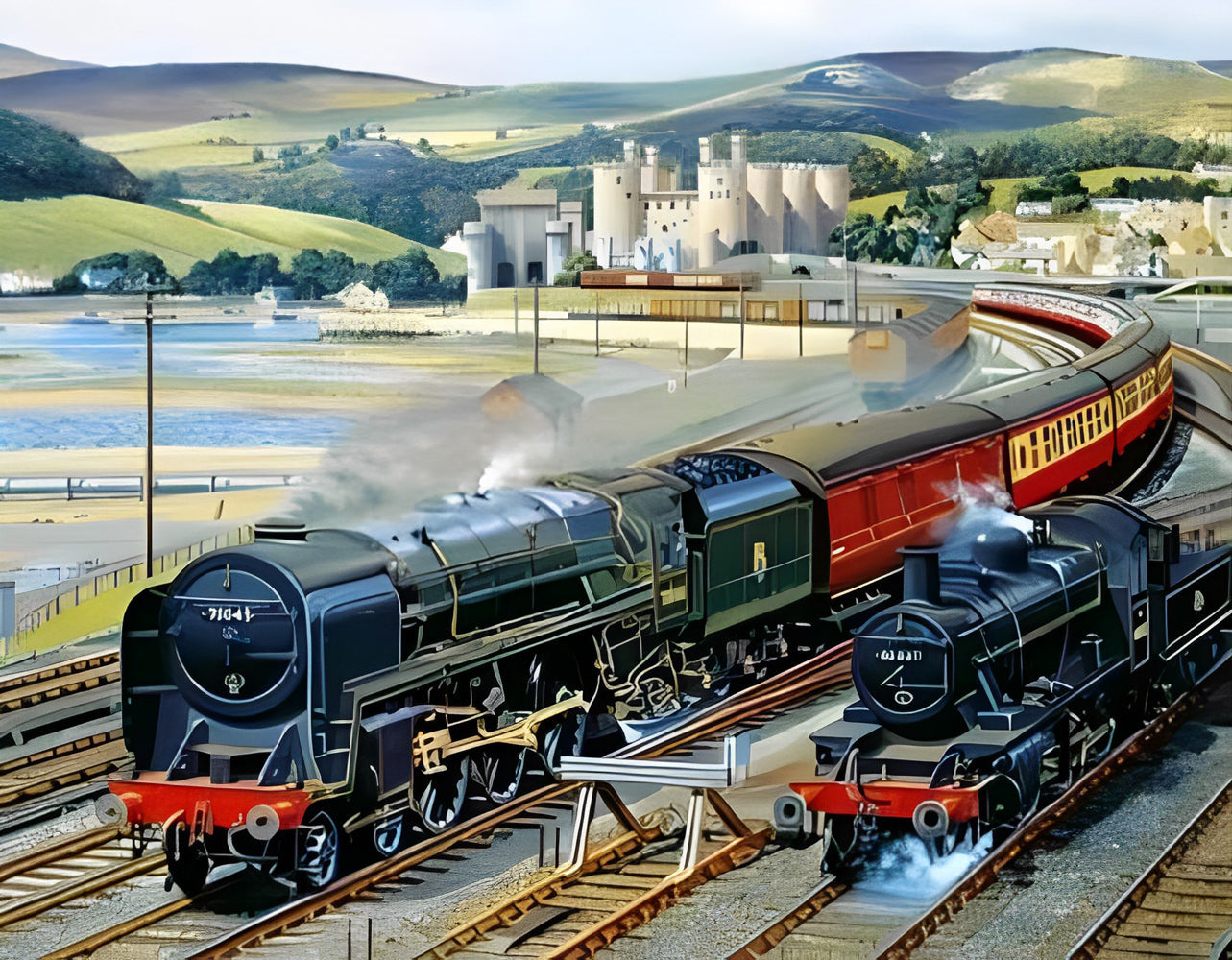 Train pour Snowdonia Broderie Diamant