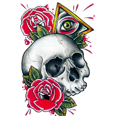 Triangle et Crâne Broderie Diamant