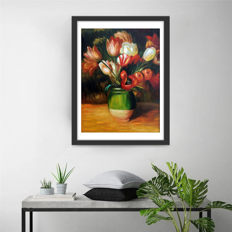 Tulipes Colorés Broderie Diamant