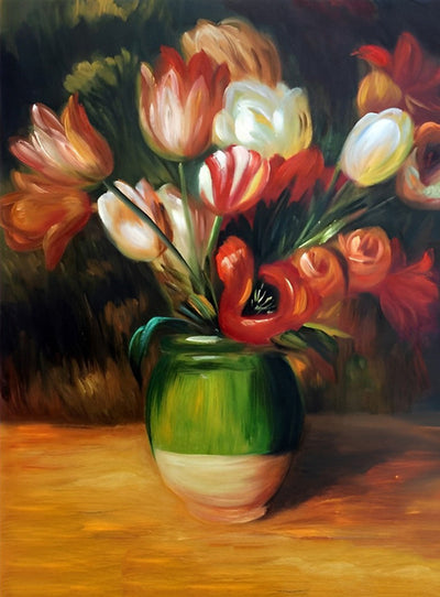 Tulipes Colorés Broderie Diamant