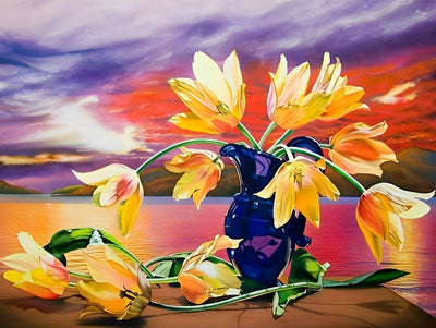 Tulipes Jaunes Broderie Diamant