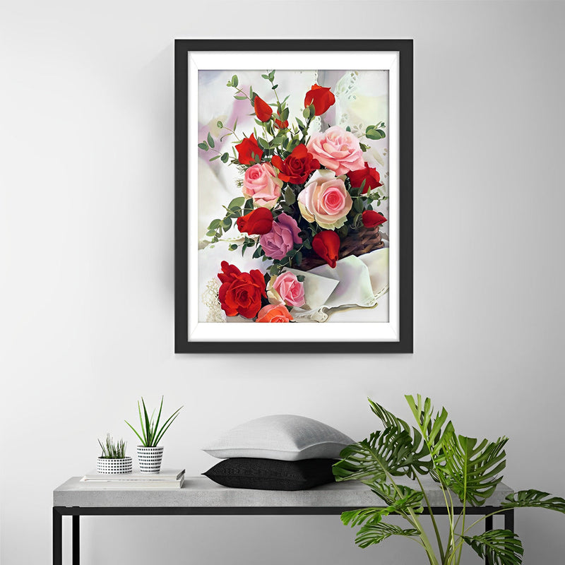 Un Bouquet de Roses Broderie Diamant