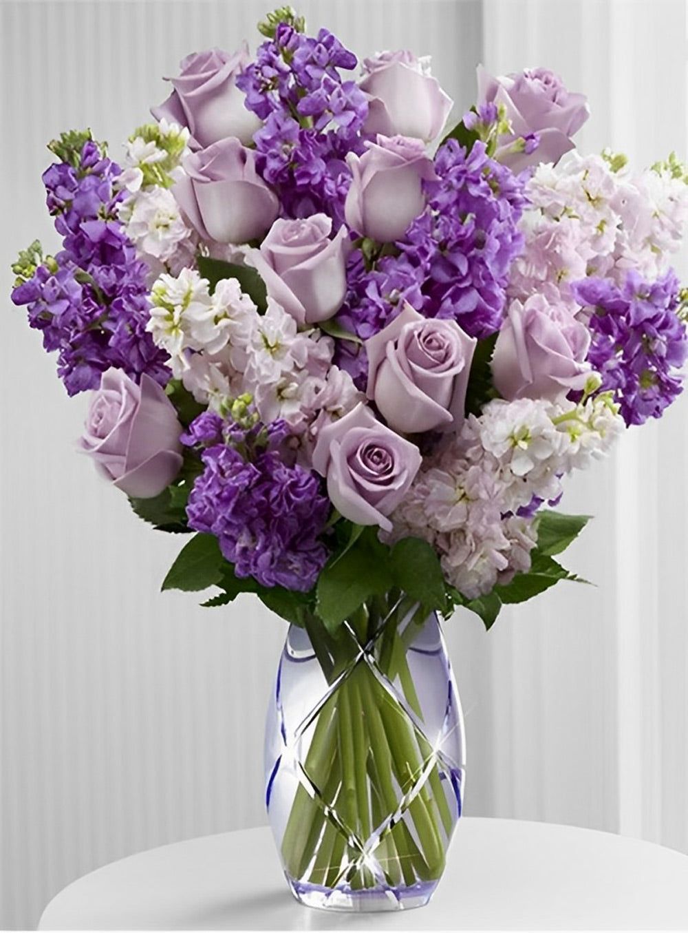 Un Bouquet de Roses Violettes Broderie Diamant