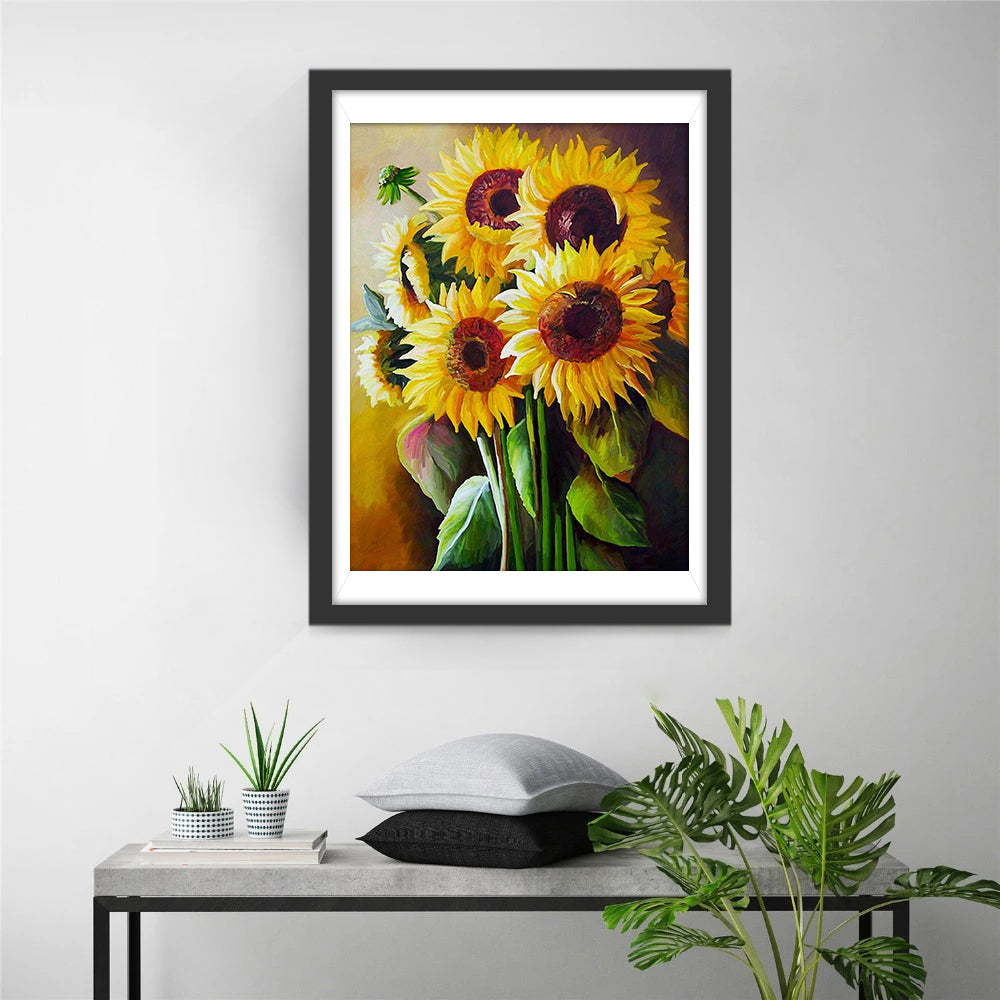 Un Bouquet de Tournesols Broderie Diamant