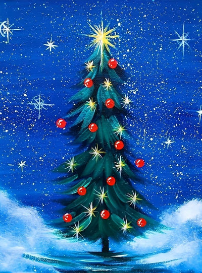 Un Joli Sapin de Noël Broderie Diamant