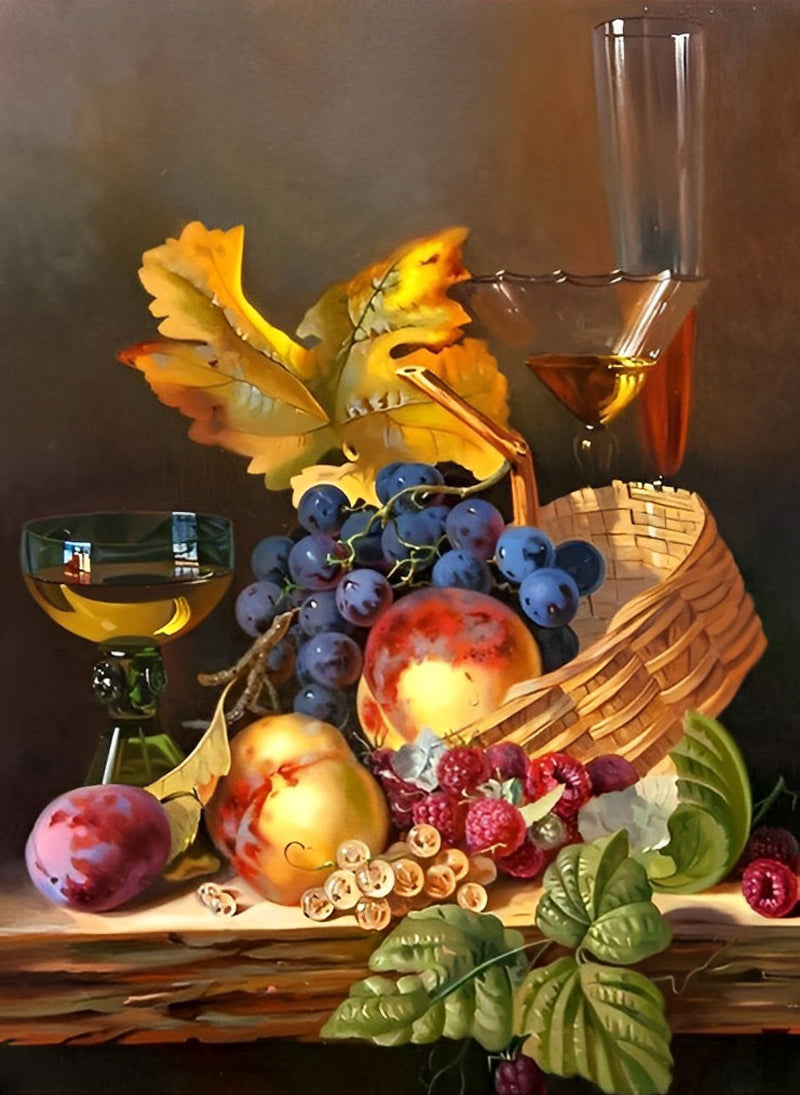 Une Corbeille de Fruits Broderie Diamant