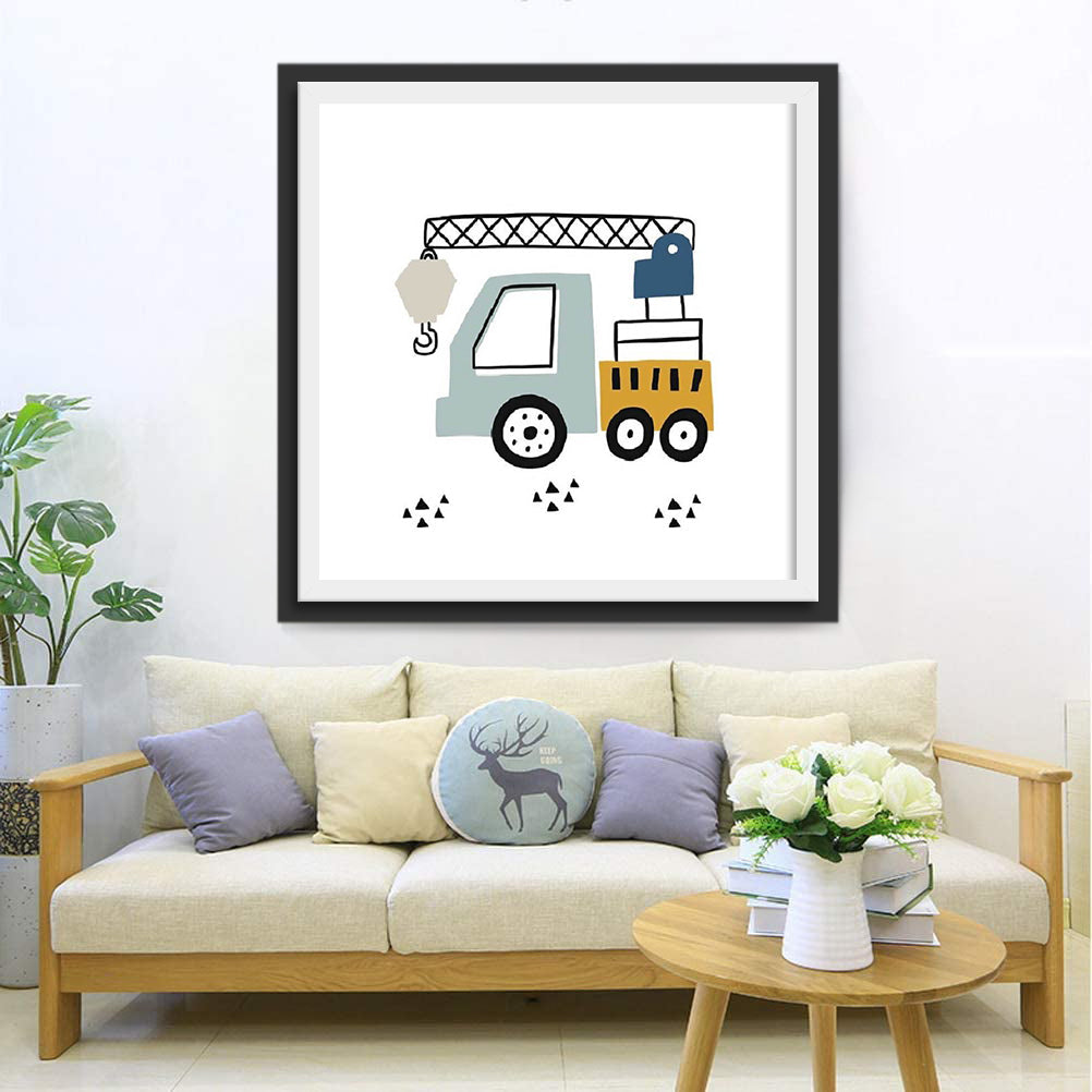 Une Grue Mobile Broderie Diamant