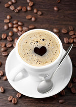 Une Tasse de Café et Coeur Broderie Diamant
