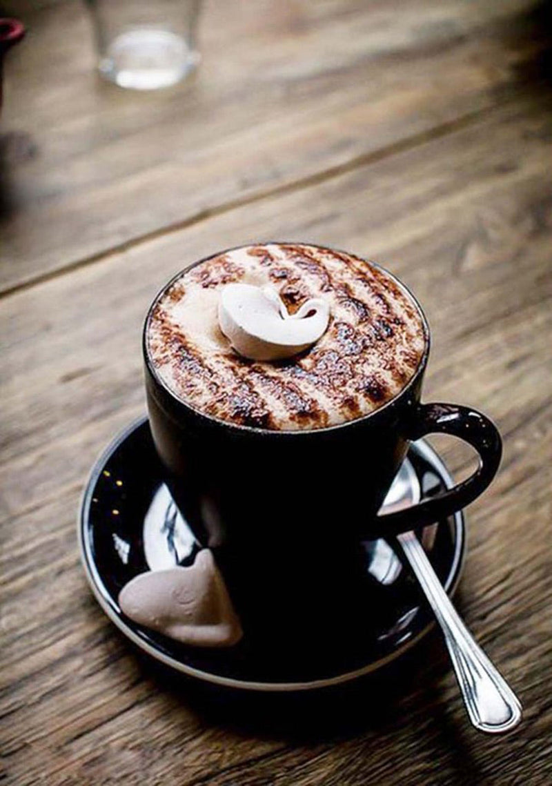 Une Tasse de Cappuccino Broderie Diamant